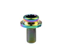 la bicicletta ha preso la vite, Set di bulloni for movimento centrale della bicicletta con distanziali in nylon e coperture for pedivelle M8x15mm multicolore(Rainbow)
