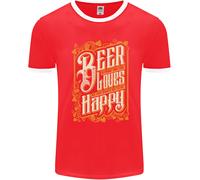La Birra È La Prova Che Dio Ama L'Alcool Divertente Uomo Ringer T-Shirt FotL