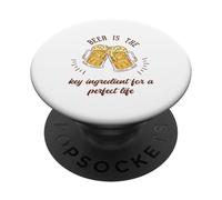 La birra è l'ingrediente chiave per una vita perfetta regalo divertente PopSockets PopGrip Adesivo