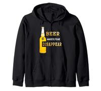 La Birra Fa sparire la Paura Felpa con Cappuccio