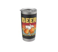 La birra vintage cura l'anima Divertente amante della birra retrò Bicchiere termico in acciaio inox doppia parete