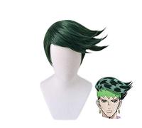 La bizzarra avventura di JOJO Rohan Kishibe parrucca corta verde costume cosplay resistente al calore capelli sintetici uomini festa di ruolo parrucche MZ-1433