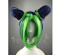 La bizzarra avventura di JoJo Vento d'oro Kujo Jolyne Cujoh Panini verdi Treccia Parrucca cosplay Capelli sintetici Resistenti al calore + Cappellino parrucca gratuito