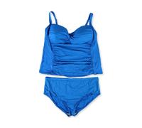 La Blanca Donna Twist Front Hi Rise 2 Pezzi Tankini, Blu, Taglia Forte, 22W