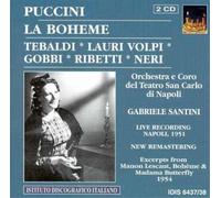 La Boheme (Live, Naples 10th Jan 1951) (Santini, Tebaldi) (CD) Album