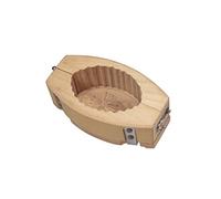 La Bonne Graine BAR102 - Stampo Ovale in Legno per Burro, con scanalature, Motivo: Fiori, 80 g