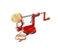 TELLIER N4232R Pèle-Pommes Fixation Ventouse Sbuccia Mela, Lame in Acciaio Inox, Corpo in ghisa Verniciato epossidico, Rosso, N