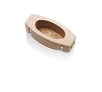 La Bonne Graine - Stampo per pastiglie di Burro - Burro Fatto in casa - Vero Legno - Forma Ovale, capacità 250 g, Beige