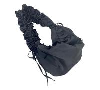 La borsa a tracolla della tela di grande capacità con l'increspatura progetta la borsa a tracolla di stili coreani adatta per lo studente o il lavoratore che, Nero , One Size