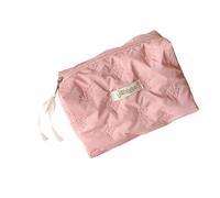 La borsa cosmetica di grande capacità con le cerniere ha impresso la farfalla progetta l'organizzatore cosmetico portatile dei sacchetti di trucco di viaggio organizzati di trucco del poliestere con
