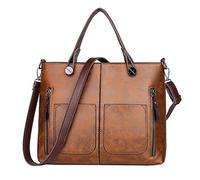 La borsa da donna può essere inclinata può essere borsa a mano Santed borsa in pelle alla moda piccola borsa a tracolla per le donne, Marrone, Taglia unica