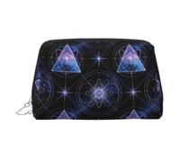 La borsa da toilette di viaggio della borsa di trucco dell'universo sacro | Design a stampa completa con imbottitura interna in spugna e 3 tasche antiscivolo, mantiene i cosmetici ordinatamente