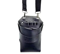 la borsa del parrucchiere, Borsa da cintura for salone di bellezza in pelle PU nera con fondina for forbici da parrucchiere
