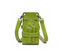 la borsa del parrucchiere, Borsa portaoggetti for forbici in pelle PU, con cintura, for parrucchiere, confezione da 5, multicolore(Green)