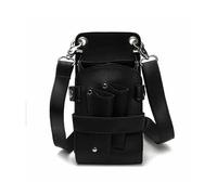 la borsa del parrucchiere, Borsa portaoggetti for forbici in pelle PU, con cintura, for parrucchiere, confezione da 5, multicolore(Black)