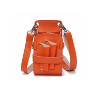la borsa del parrucchiere, Borsa portaoggetti for forbici in pelle PU, con cintura, for parrucchiere, confezione da 5, multicolore(Orange)