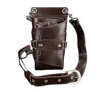 la borsa del parrucchiere, Cintura con fondina for forbici da barbiere, 7 tasche, multicolore(Coffee)