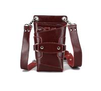 la borsa del parrucchiere, Cintura con fondina for forbici da barbiere, 7 tasche, multicolore(Wine Red)