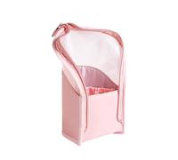 La borsa della spazzola di trucco, il supporto della spazzola di trucco sta sulla borsa di viaggio si alza, B