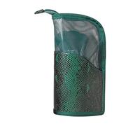 La borsa della spazzola di trucco, il supporto della spazzola di trucco sta sulla borsa di viaggio si alza, Verde
