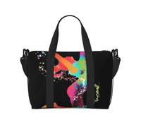 La borsa di totalizzatore impermeabile di viaggio della stampa della donna di colore, porta il borsone del fine settimana per la notte della palestra