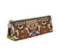 La borsa portaoggetti in pelle a forma di omino di pan di zenzero e la cancelleria per le vacanze sono elementi essenziali da viaggio, bianco, Taglia unica, Astuccio per trucchi