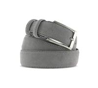 La Bottega del Calzolaio Cintura in pelle uomo donna scamosciata classica grigio, artigianale, made in italy (125 cm (54/56 EU))