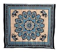 La Bottega del Risparmio COPRITUTTO TELO ARREDO COTONE MISURA 210x230 FANTASIA GRANDE ELEFANTE VARI COLORI (Blu)