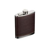 la bottiglia per gli uomini, Fiaschetta da 5-9 oz in acciaio inossidabile a prova di perdite, con rivestimento in pelle e imbuto(8oz)