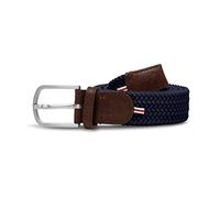 La Boucle Cintura elastica elastica elastica per uomo e donna, cintura morbida intrecciata con fibbia in metallo, cintura blu da uomo con un punto vita in tessuto elasticizzato