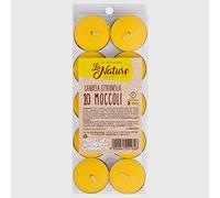 La Briantina 10 Moccoli Profumati alla Citronella in Alluminio, Durata 3 Ore, Cera Gialla
