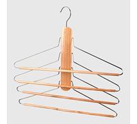 La Briantina Appendino Armadio Salvaspazio a 4 Grucce, per Maglie Camicie Gonne Pantaloni, in Legno di Loto, Larghezza 40 cm