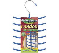 La Briantina Appendino Portacravatte e Portacinture, Antiscivolo in Acciaio Gommato, Colore Casuale, 12 Posti