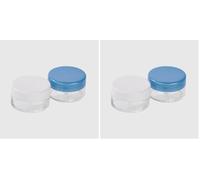 La Briantina Barattolini Porta Creme da Viaggio 10 g - Set da 2 in Plastica Trasparente con Tappo a Vite - Ideali per Cosmetici, Gel e Liquidi da Bagaglio a Mano (Confezione da 2)