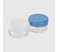 La Briantina Barattolini Porta Creme da Viaggio 10 g - Set da 2 in Plastica Trasparente con Tappo a Vite - Ideali per Cosmetici, Gel e Liquidi da Bagaglio a Mano