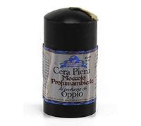 La Briantina Candela Profumata a Moccolo Cera Piena, 8x3.8 cm, Nera, Profumo di Oppio