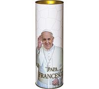 La Briantina Cero votivo Papa, Bianco, 18.5 x 6 cm