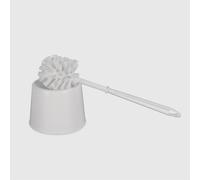 La Briantina Completo WC Star con Spazzola e Supporto - Scopino Ultra Leggero con Setole in Plastica - Base Rotonda in Polipropilene - Ø13,5 x H36,5 cm