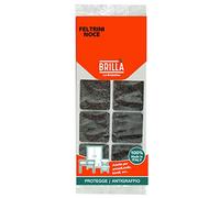 La Briantina Feltrini Autoadesivi Quadrati per Mobili, Protezione Sedie Arredi e Pavimenti, Colore Noce, 3x3 cm, 6 Pezzi