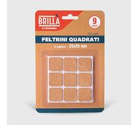 La Briantina Feltrini di Sughero Quadrati per Mobili, Protezione Sedie Arredi e Pavimenti, 2.5x2.5 cm, 9 Pezzi