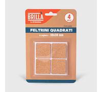 La Briantina Feltrini di Sughero Quadrati per Mobili, Protezione Sedie Arredi e Pavimenti, 3.8x3.8 cm, 4 Pezzi