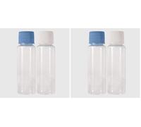 La Briantina Flaconcini Porta Lozioni da Viaggio 25 ml - Set da 2 in Plastica Trasparente con Tappo a Vite - Ideali per Shampoo, Cosmetici Liquidi e Bagaglio a Mano (Confezione da 2)