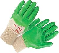La Briantina Guanti da Lavoro Antiscivolo Agriwork con Polsini e Maglia in cotone, Spalmatura Verde in NBR, Taglia 8/M