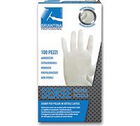 La Briantina Guanti Monouso in Lattice Sense, Confezione da 100 Pezzi, Misura Piccola S 6½ - 7, Talcati