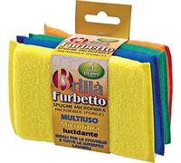 La Briantina IGIENICO Sanitario 3183 CF 4 SPUGNE Microfibra (Confezione), Multicolore, Unica