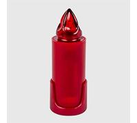 La Briantina Lumino Elettrico a Led con Supporto Adesivo, Durata 120 Giorni, Rosso con Luce Blu Intermittente, 10xø3.5 cm