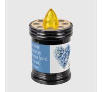 La Briantina Lumino Elettrico a Led Dolci Parole, Durata 120 Giorni, Nero con Frasi Scritte e Luce Fissa Gialla, 11xø6.5 cm