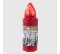 La Briantina Lumino Elettrico Calvario Rosso per Loculo - Luce Fissa Rossa, Uso Esterno, Resistente alle Intemperie - Batterie Incluse - Durata 180 Giorni - Ø 3 cm x H 9,5 cm