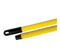 La Briantina Manico Professionale Frosted per Scope, in Metallo Plastificato, Finitura Ruvida Antiscivolo, Lunghezza 130 cm, Filetto Universale, Colore Giallo
