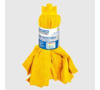 La Briantina Mop in Microfibra Giallo a Frangia Tagliata 260 g - Alta Assorbenza, Per Zone a Rischio Intermedio, Uso Professionale e Domestico